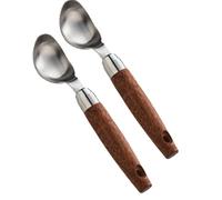 Cosiki Ice Cream Scoop with Wooden Handle, 304 Stainless Steel