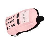 Cosiki Interactive Plush Squeaky Cell Phone Pet Dog Chew Toy for Teething, Playtime, and Tartar Cleaning (Pinkish)