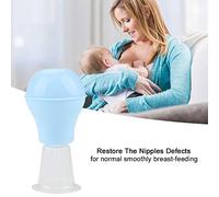 Cosiki Inverted Nipple Corrector Puller, Inverted Nipple Correction for Flat Aspirator Women Portable Soft Cups Correction Electric Breast Pumps for Breastfeeding (Blue)