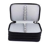Cosiki Large Capacity Pencil Case for Students and Artists Portable Oxford Material Cosmetic Bag Black 72 Inserting Holes