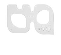 Cosiki Leathercraft Round Corner Clear Acrylic Template for Precise Stitching, for Handmade Leather Crafts, Transparent Color (C (Round Corner Ruler))