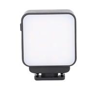 Cosiki LED Video Light, 16 LED Beads with 3 Color Temperatures 3000K 4700K 6500K and 3 Brightness Levels, Rechargeable 300mAh Battery for Pocket Action Camera, with Cold Shoe Mount (Black)