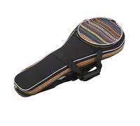 Cosiki Mandolin Bag, Easy Carry Portable Ethnic Style Adjustable Shoulder Strap Musical Instrument Case, with Small Accessory Pouch, Ideal for Travel Storage