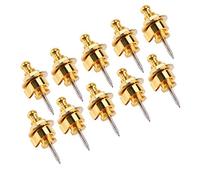 Cosiki Metal Bass Straplocks Fast Assembly and Arrow Storage Case for Guitarists and Bassists (Gold)