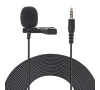 Cosiki Mini Clip-on Microphone, Portable Lapel Mic with High Sensitivity for Interviews, Conferences & Recordings, APS Material, 1.5m Long