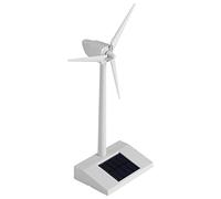 Cosiki Mini Solar Wind Mill Toy ABS Decorative Science Teaching Tool Kids Gift White 5.5x3.54x10.23 Inches
