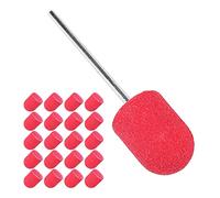 Cosiki Nail Bits For Nail Drill, Drill Sanding Bands Polishing Grinding Sanding Bands Set Art Cap Bits Small Files For Acrylic Gel Removing Shaping (Red)