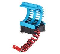 Cosiki RC Motor Heatsink with Cooling Fan, Aluminum Alloy Blue 5V Cooling System for 2838 2845 Brushless Motor 370 380 390 Carbon Brush