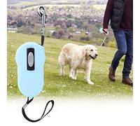 Cosiki Retractable Dog Lead, Flexi Dog Leads with Night Visibility Reflective Tape Mini Automatic Telescopic Nylon Pet Leash Extendable for Pets Cat Outdoor (Light Blue)