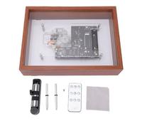 Cosiki Retro Music Photo Frame CD Player, Transparent Acrylic Bluetooth CD Player with HiFi Sound and Removable Battery, for Wall Mount or Desktop, Supports DA R MP3 WMA