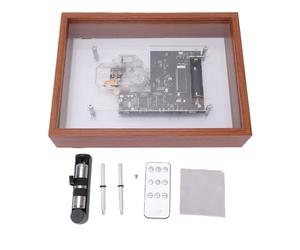 Cosiki Retro Music Photo Frame CD Player, Transparent Acrylic Bluetooth CD Player with HiFi Sound and Removable Battery, for Wall Mount or Desktop, Supports DA R MP3 WMA