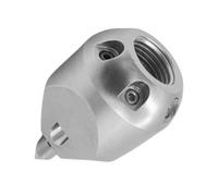 Cosiki Sewer Jetter Nozzle 360 Degree Rotating High Cleaning Tool for Kitchen Bathroom 1/2in Female Thread Stainless Steel (Front 3 Rear 6 Holes)