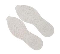 Cosiki Shoe Sole Replacement Rubber Non Slip V Shape Wear Resistant Full Bottom Repair Material for Sports Shoes 1 Pair (L White)