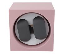 Cosiki Smart Watch Winder, Low Noise Automatic Watch Winder, Prevent Magnetism, Battery Powered with LED Light for Dual Watch (Pink)