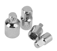 Cosiki Socket Reducer Set Chrome Vanadium Steel Durable for Wrench Adapter 4Pcs, for Various Sockets (Silver)