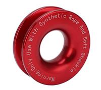 Cosiki Soft Shackle Recovery Ring Compact Portable 41000lbs Breaking Strength for 7/16in, 1/2in Shackles Aluminum (Red)