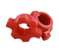 Cosiki Spinlock Collars Dumbbell Hex Nut Dumbbell Accessory 2PCS Nuts Red Spinlock Collar Screw Rod for Dumbell Weight Lifting Fitness Training