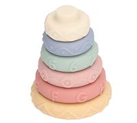 Cosiki Stacking Ring Cute Squeezy Educational Toy for Children 6 Months+ Colorful Stacking Circles for Developing Identifying Ability Silicone