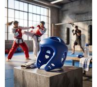 Cosiki Taekwondo Headgear High Density Shock Absorption Sparring Helmet for Safe Training PU Leather Comfortable Fit
