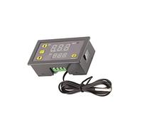 Cosiki Temperature Controller, Digital Temperature Controller Industrial W3230 DC 12V 24V LED Digital Thermostat Switch Sensor Meter (12V red and Blue Display)