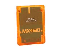 Cosiki Transparent Plug and Play Storage Card Adapter for Game Console Memory Card Reader, Professional Adapter for OPL Applicable Crowd, ABS Material (Translucent Orange)