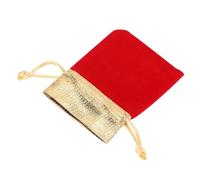 Cosiki Velvet Drawstring Pouch Soft Jewelry Wedding Gift Storage Bag, 50pcs 7 X 9cm Black Red Velvet for Jewelry Lovers (Red 7 * 9cm)