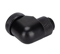 Cosiki Water Cooling Fitting, 360 Degree Rotating Hard Tube Connector, PC Water Cooling Fitting with Built in Silicone Sleeve, Ideal for PETG PMMA 14MM Outer Diameter (Black)