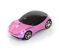 Cosiki Wireless Wireless Technology Mouse, 2.4GHz Portable Optical Mouse 1600DPI for M-ac//M-E/Win-dows PC/Tablet Gaming Office(Pink)