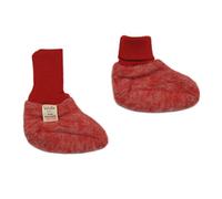 Cosilana Baby Booties - Soft Merine-Fleece - organic Virgin Wool, Red, 0-3 months (Height 19-23) (50/56)