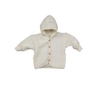 Cosilana, Baby Hooded Jacket, 100% Wool (0-2 months (Height 18-22) (EU 50/56), Natural)