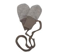 Cosilana Baby Mittens without Thumb, 100% Wool, Controlled Biological Husbandry (kbT) - brown -