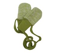 Cosilana Baby Mittens without Thumb, 100% Wool, Controlled Biological Husbandry (kbT) - green -