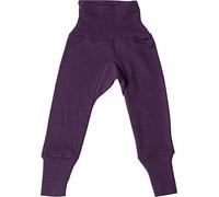 Cosilana, Baby Navel Waistband Trousers 70% Wool 30% Silk, Plain plum, 62/68 cm