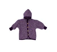 Cosilana baby soft fleece jacket with hood, 100% new wool - Purple - 6-9 Months