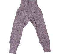 Cosilana Baby Trousers - Long with Waistband Silk/Wool/Cotton, Plain Plum 23, 98/104 cm