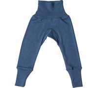 Cosilana Baby trousers with waistband made from organic virgin wool and silk - Blue - 86/92