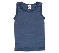 Cosilana, Children´s Sleevless Thermal Vest, 70% Organic Wool, 30% Silk (8-10 Years - EU 140, Navy)