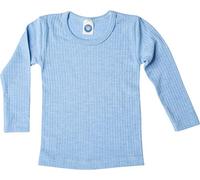 Cosilana, Children T-Shirt/Undershirt Long Sleeve, 45% Organic Cotton, 35% Organic Wool, 20% Silk (2-3 Years - EU 92, Blue)