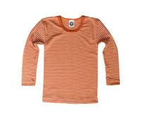 Cosilana Children's Long-Sleeved Undershirt Made of Wool and Silk. - Orange - 152