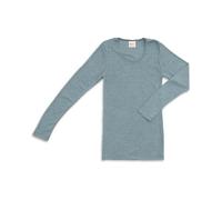 Engel Women's Long Sleeve Virgin Wool Silk Classic Vest, Mountain blue, 20-22'