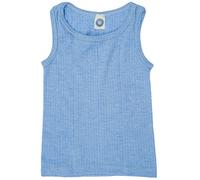 Cosilana, Children's vest top, 45% organic cotton, 35% organic wool, 20% silk, Flecked with Blue, 18-24 months