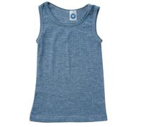 Cosilana, Children's Vest / Top, 45% Organic Cotton, 35% Organic Wool, 20% Silk, Marine mottled, 152 Große Größen