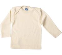 Cosilana, Long-sleeved baby undershirt, 70% wool, 30% silk, natural, 50/56 cm
