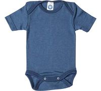 Cosilana, Short Sleeve Baby Bodysuit 70% Wool 30% Silk, navy, 74-80