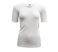 Cosilana, Women's Short Sleeve Vest 70% Wool (Merino, Controlled Organic Cultivation), 30% Silk, natural, 10 UK/12 UK