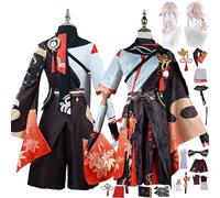 Cosimfy Anime Genshin Impact Kaedehara Kazuha Cosplay Costume Game Character Kinich Ifa Uniform Outfit Full Set Halloween Carnival Party Dress Up Suit with Wig Clothes for Men (XS)