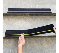 COSIMIXO 30" x 4" (10-Pack) Grip Tape Anti Slip Stair Tread with Reflective Stripe,Best Grip Non Slip Tape,Non Skid Tape, High Traction Adhesive for Stairs Step, Black