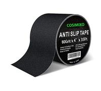 COSIMIXO 4" x 35Ft Heavy Duty Anti Slip Tape for Stairs Outdoor/Indoor Waterproof Grip Tape Safety Non Skid Roll for Stair Steps Traction Tread Staircases Non Slip Strips Black