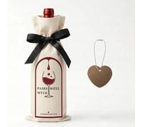 CosInStyle Engagement Wine Bag, Pairs Well with Getting Engaged, Wedding Gift for Couples Party Decoration with Heart Tag (Red Wine Style)