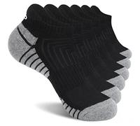 coskefy Running Socks Thick Cushion Ankle Anti-Blister Cotton Trainer Short Athletic Sports Socks for Men Women 6 Pairs